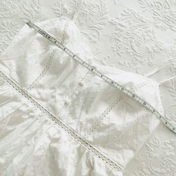 NWOT Lulus Everyday Angel White Sleeveless Swiss Dot Lace Mini Dress Small - Picture 6 of 8